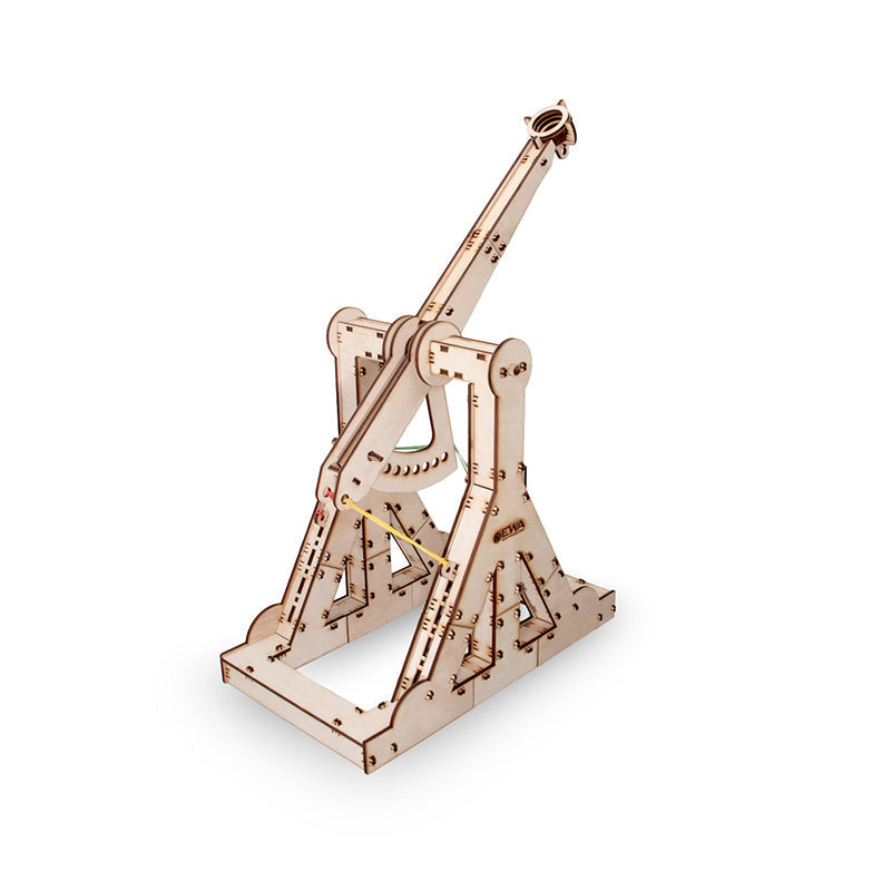 Set constructie cu mecanism Puzzle 3D TREBUCHET din lemn 94 piese @ EWA