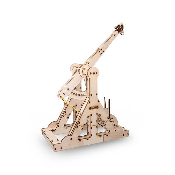 Set constructie cu mecanism Puzzle 3D TREBUCHET din lemn 94 piese @ EWA