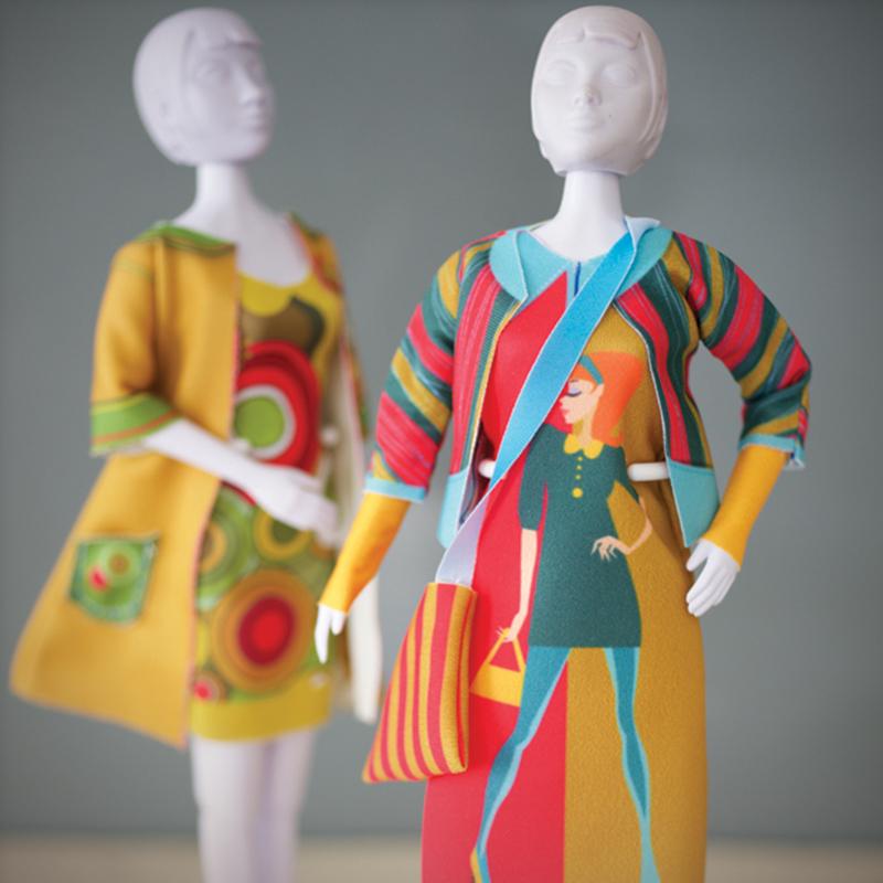Set de croitorie hainute pentru papusi Couture Lizzy Model, Dress Your Doll