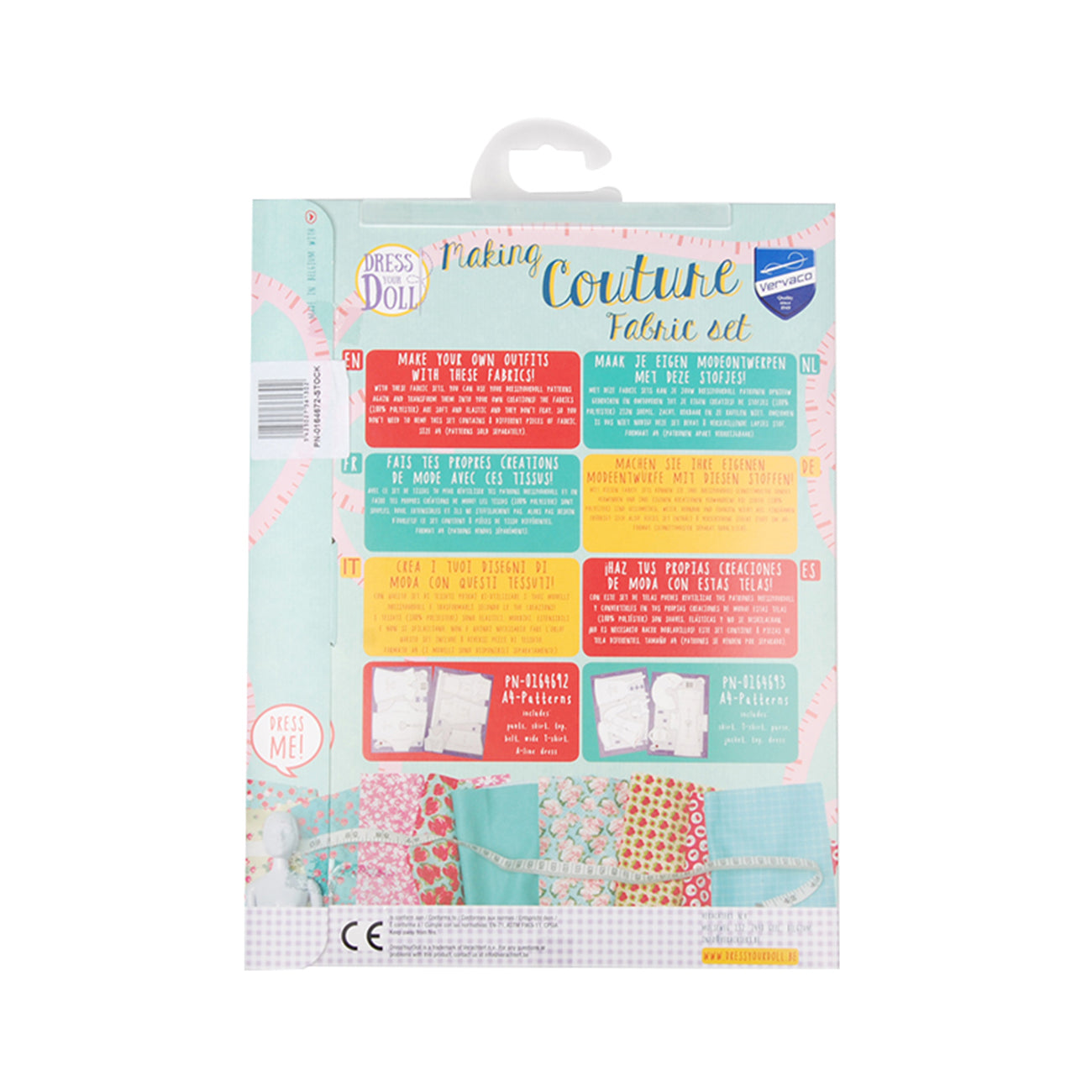 Set de materiale hainute pentru papusi Couture Blue Daisy, Dress Your Doll