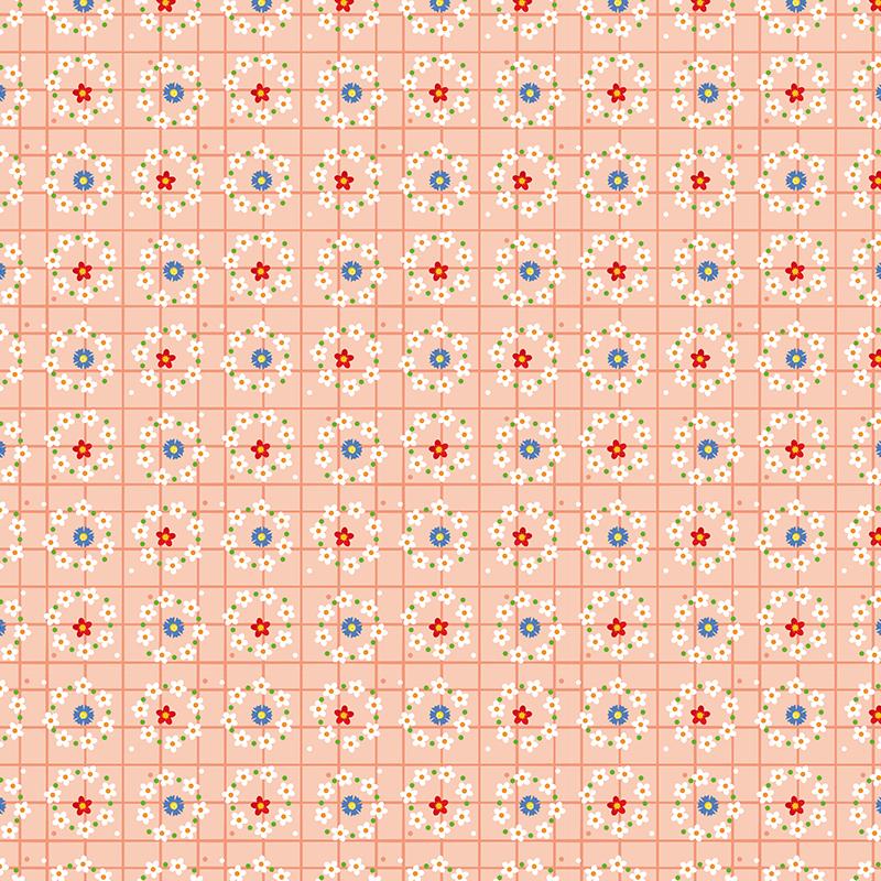 Set de materiale hainute pentru papusi Couture Floral squares, Dress Your Doll