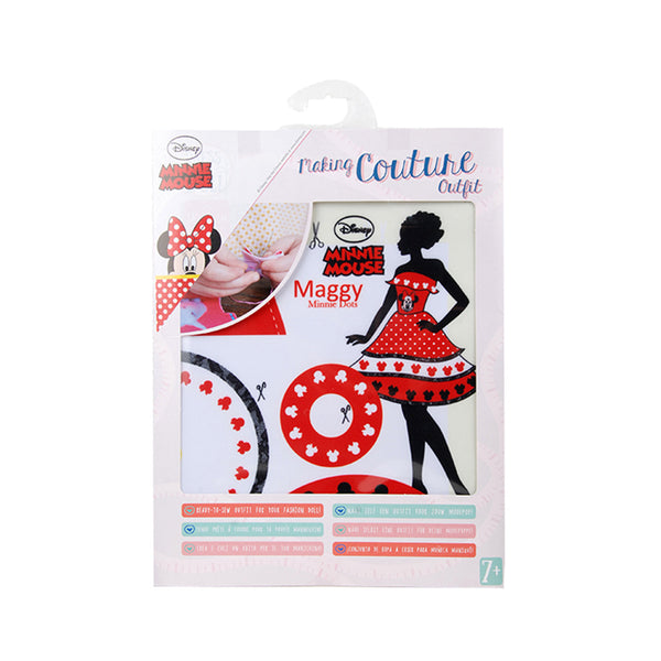 Set de croitorie hainute pentru papusi Couture Disney Maggy Minnie Dots, Dress Your Doll