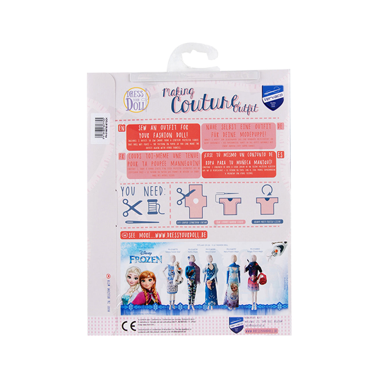 Set de croitorie hainute pentru papusi Couture Disney Mary Crystal, Dress Your Doll