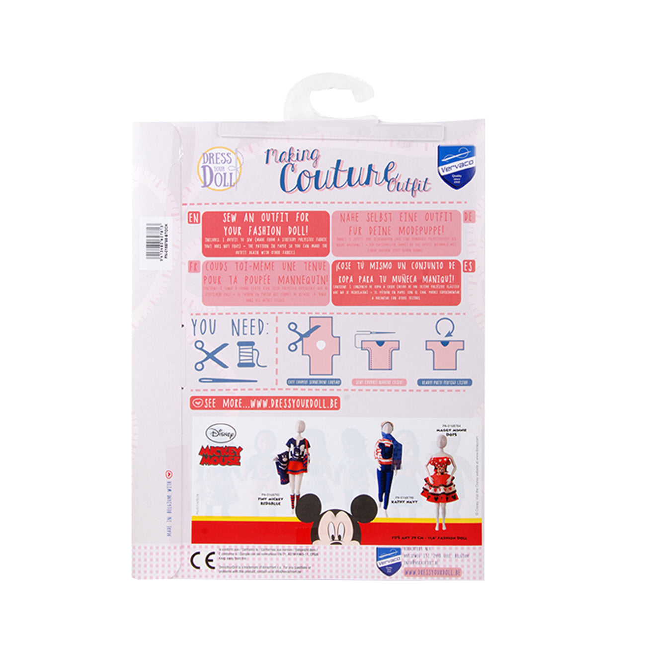 Set de croitorie hainute pentru papusi Couture Disney Kathy Navy, Dress Your Doll