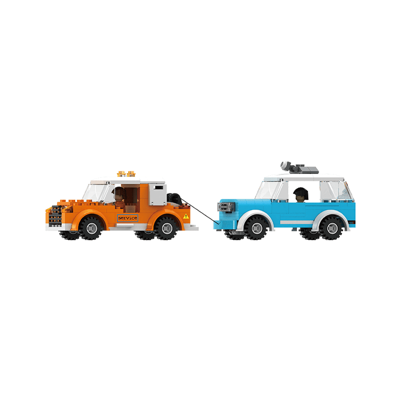 Set cuburi constructie MyCity Service auto, 686 piese, Blocki