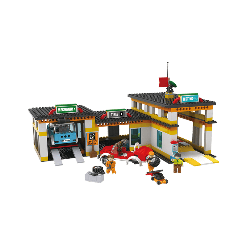 Set cuburi constructie MyCity Service auto, 686 piese, Blocki