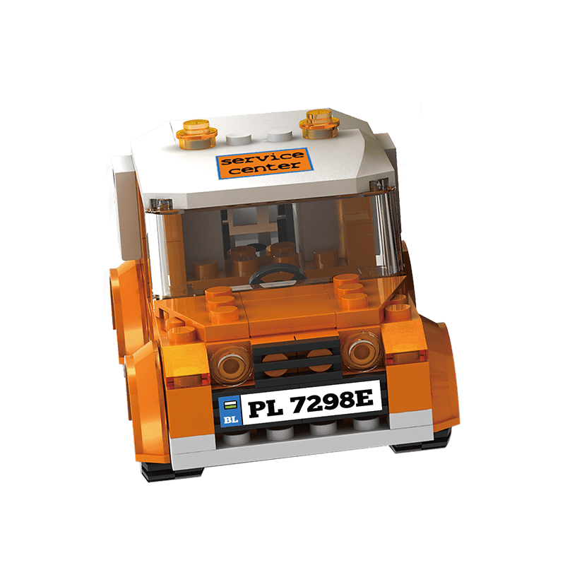 Set cuburi constructie MyCity Service auto, 686 piese, Blocki