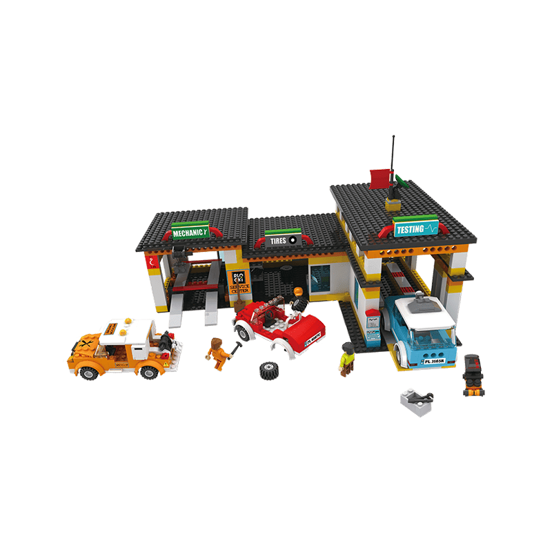 Set cuburi constructie MyCity Service auto, 686 piese, Blocki