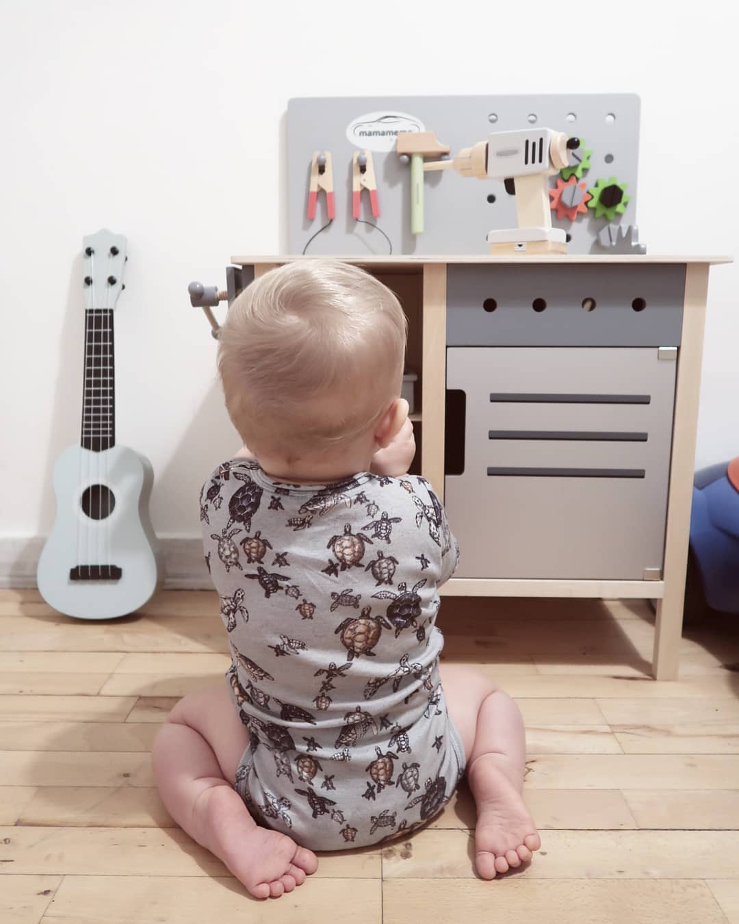Banc de lucru de jucarie, din lemn, +3 ani MAMAMEMO