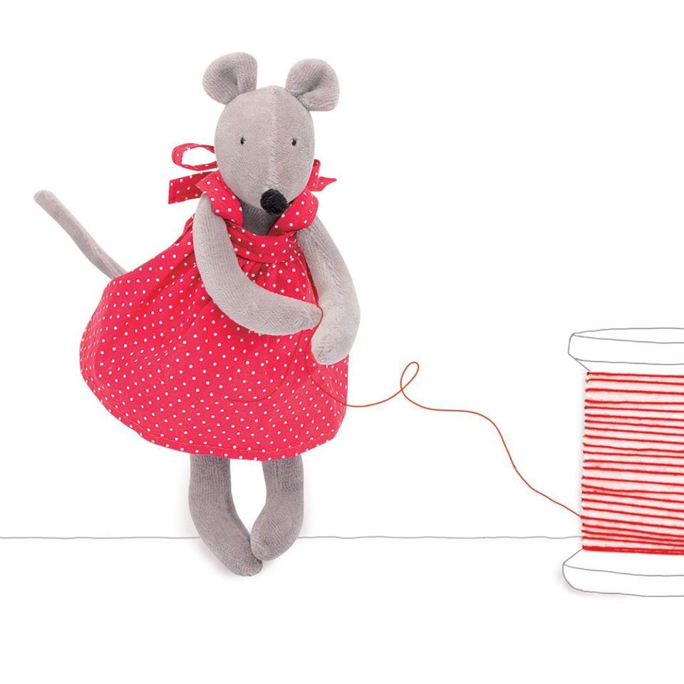 Jucarie plus bebe soricica Nini mare, 0 ani+, Moulin Roty - Manute Creative