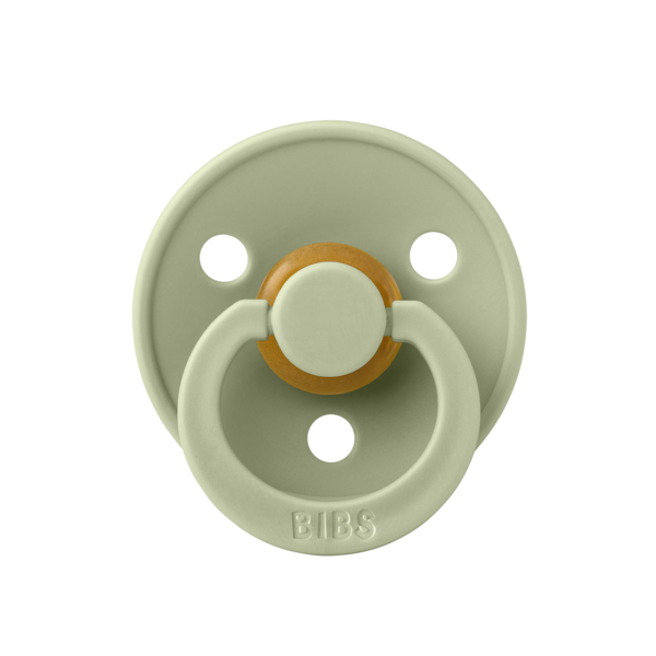 BIBS - Suzeta Colour Latex, tetina anatomica, 0 luni +-Sage