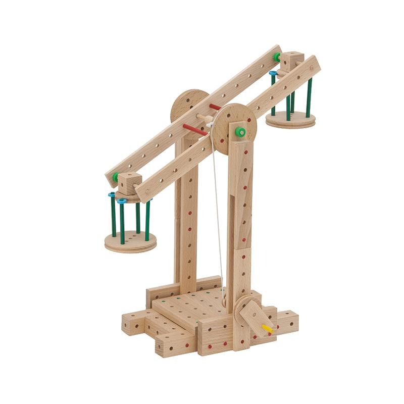 Set cuburi de constructie din lemn Explorer XL, +5 ani, Matador