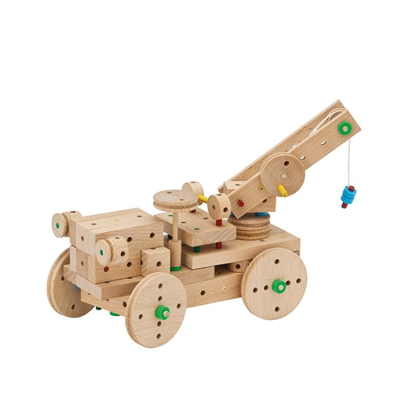Set cuburi de constructie din lemn Explorer XL, +5 ani, Matador