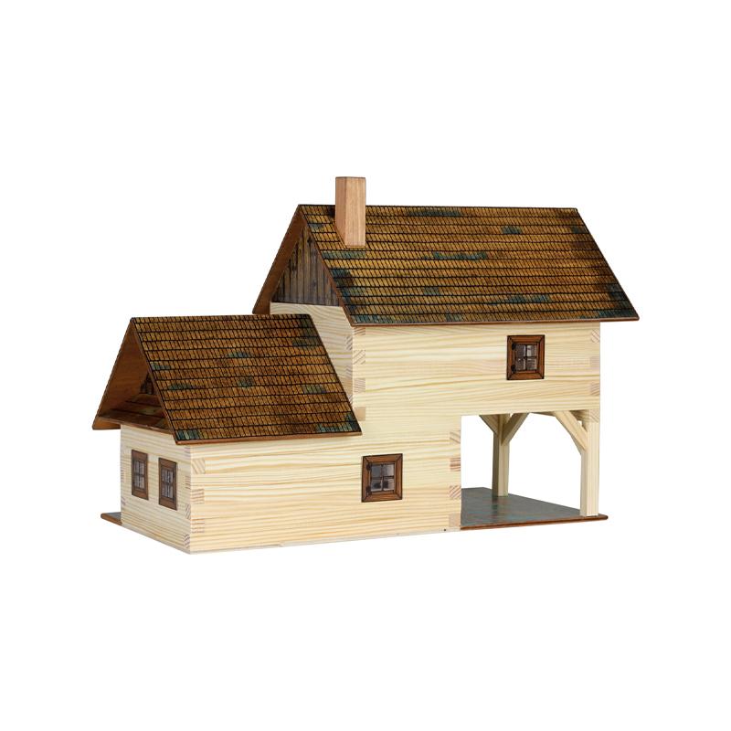 Set constructie arhitectura Taverna, 213 piese din lemn, Walachia - Manute Creative