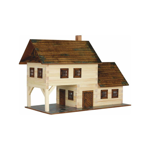 Set constructie arhitectura Taverna, 213 piese din lemn, Walachia - Manute Creative