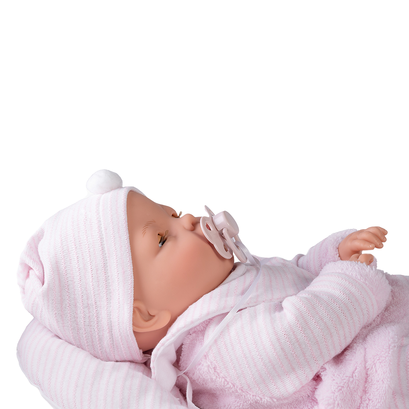 Papusa Fetita Bimba Rosa, 37 cm, Mecanism De Plans, Pleoape Miscatoare, Antonio Juan