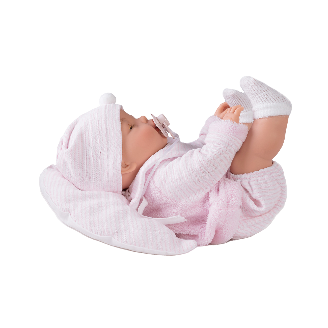 Papusa Fetita Bimba Rosa, 37 cm, Mecanism De Plans, Pleoape Miscatoare, Antonio Juan