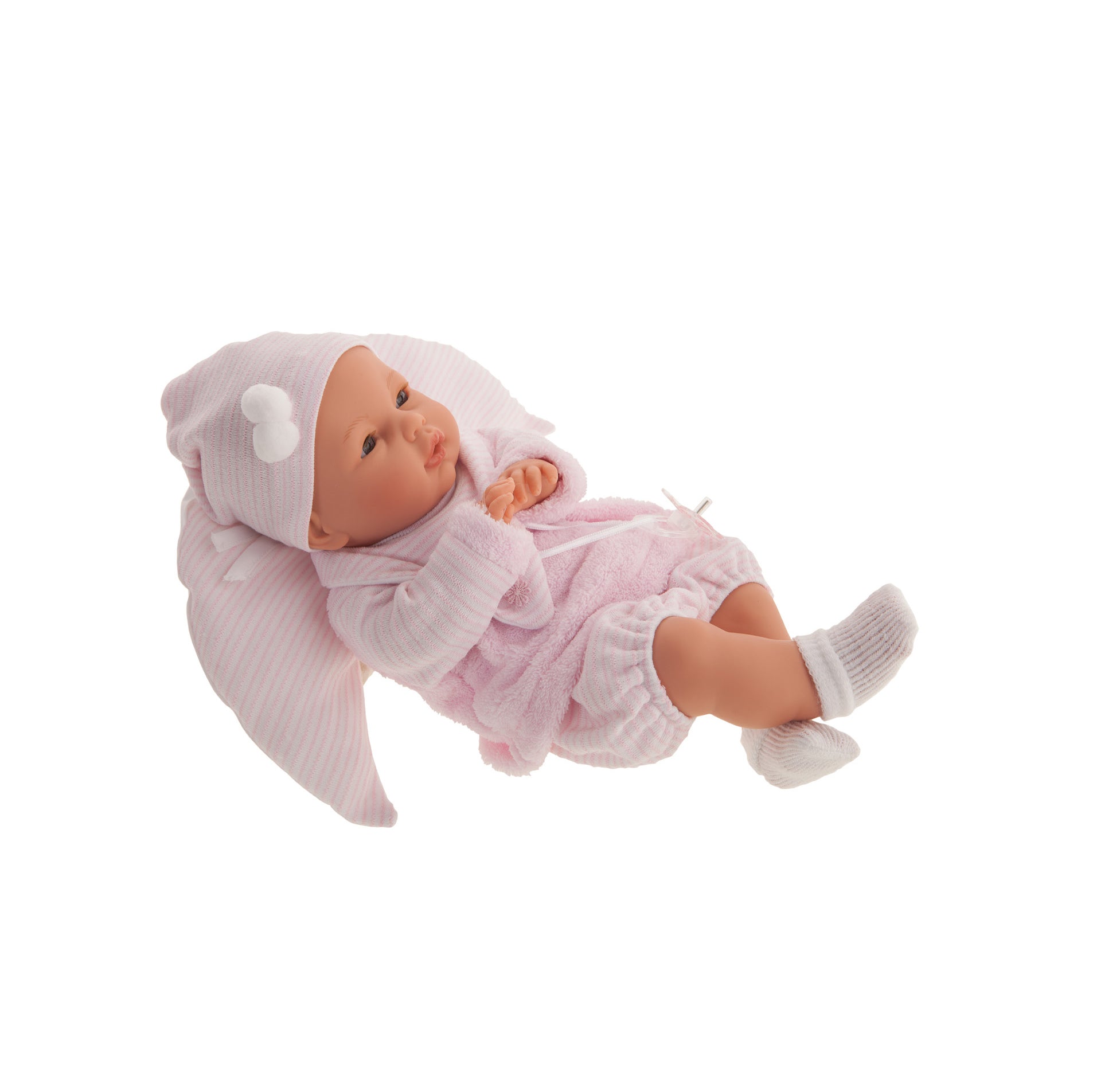 Papusa Fetita Bimba Rosa, 37 cm, Mecanism De Plans, Pleoape Miscatoare, Antonio Juan