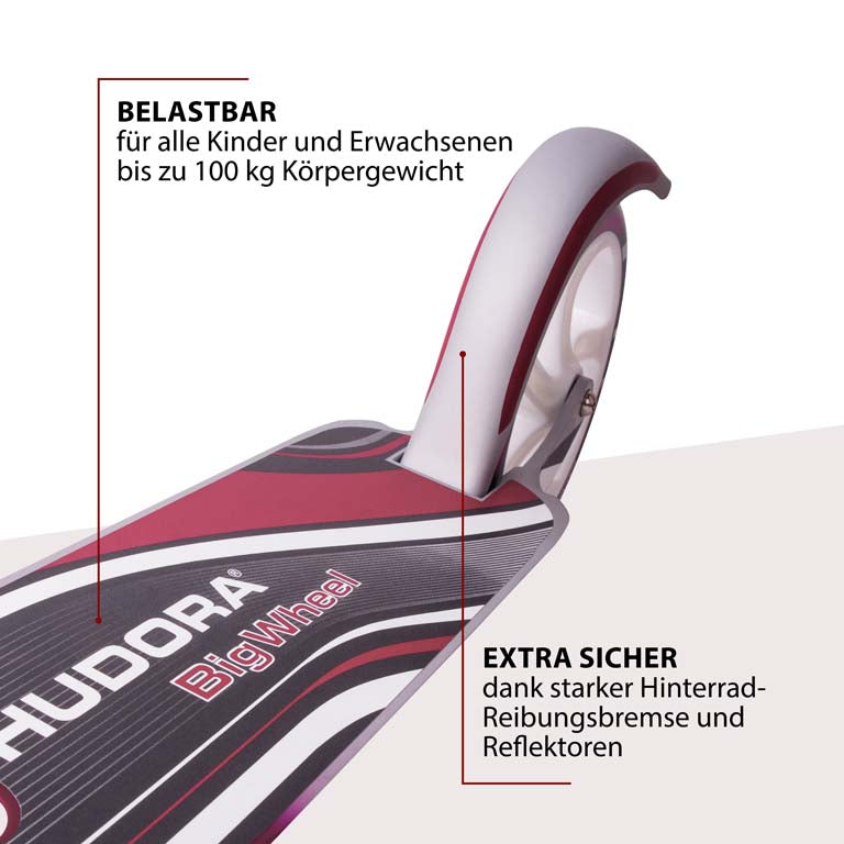 Trotinetă Big Wheel® 205 Magenta, Hudora