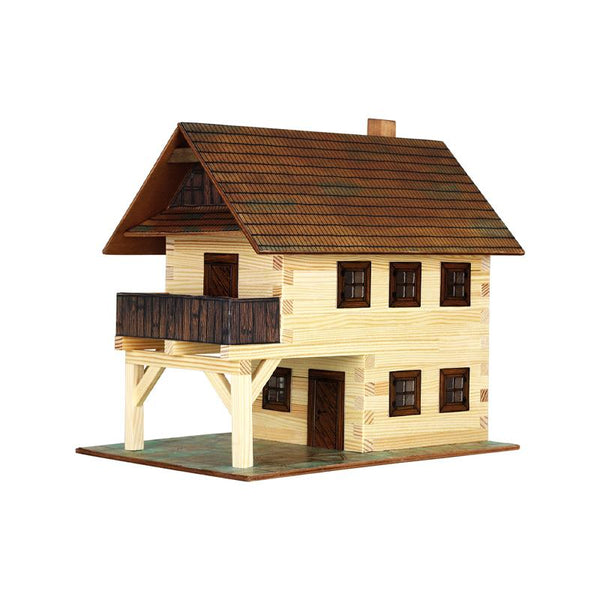 Set constructie arhitectura Primarie medievala, 194 piese din lemn, Walachia - Manute Creative