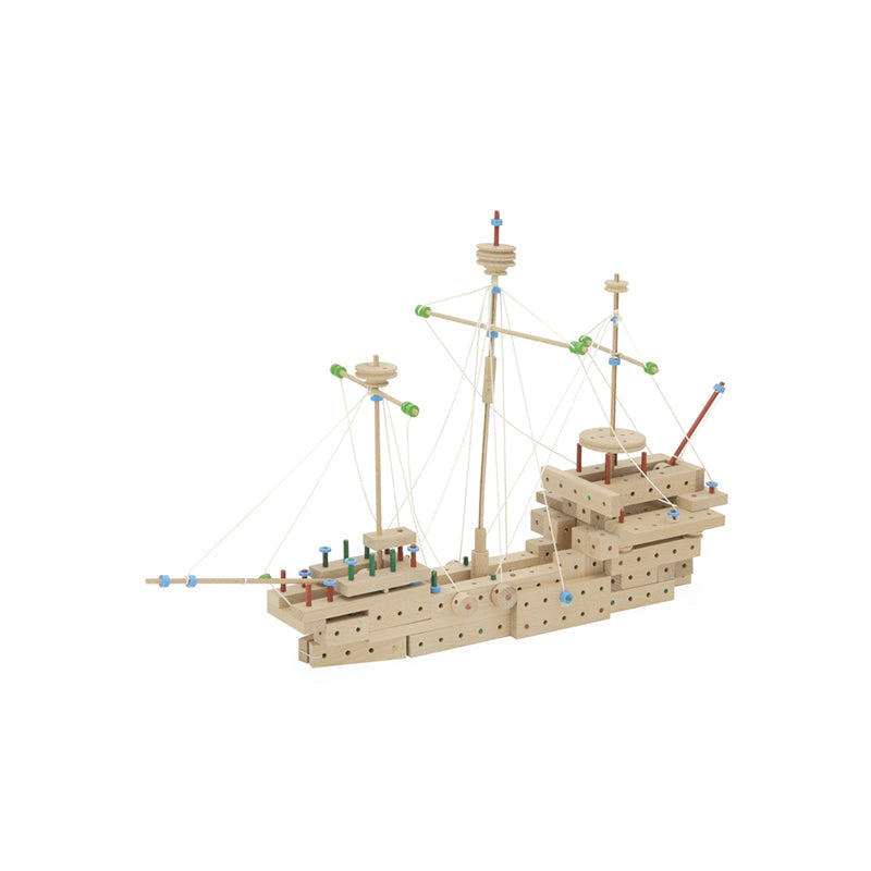 Set cuburi de constructie din lemn Explorer 717 piese, +5 ani, Matador