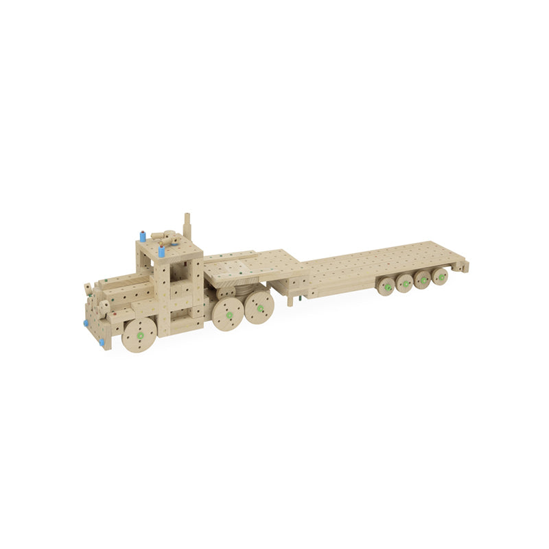Set cuburi de constructie din lemn Explorer 717 piese, +5 ani, Matador