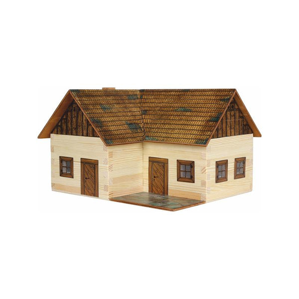 Set constructie arhitectura Casuta ideala, 154 piese din lemn, Walachia - Manute Creative