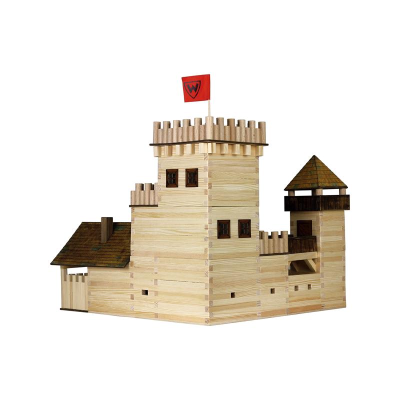 Set constructie arhitectura Castel, 607 piese din lemn, Walachia - Manute Creative