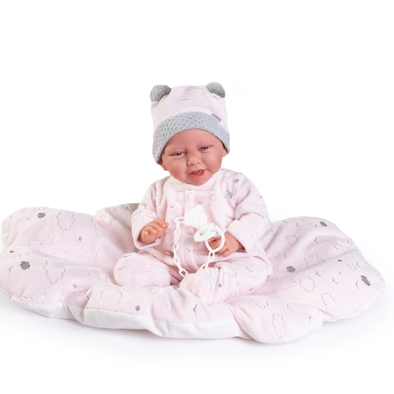 Papusa Bebe Realist Carla Nacido Cu Perna Pufoasa, 42 cm, +3 ani, Antonio Juan
