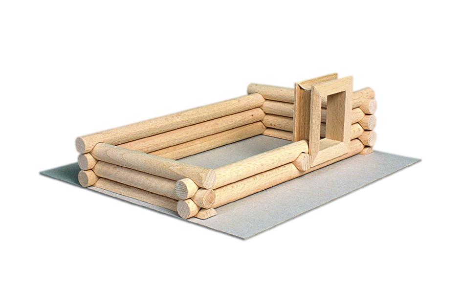 Set constructie arhitectura Vario Suitcase, 72 piese din lemn, Walachia - Manute Creative