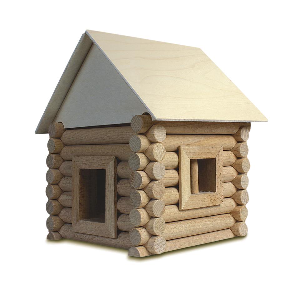 Set constructie arhitectura Vario, 72 piese din lemn, Walachia - Manute Creative