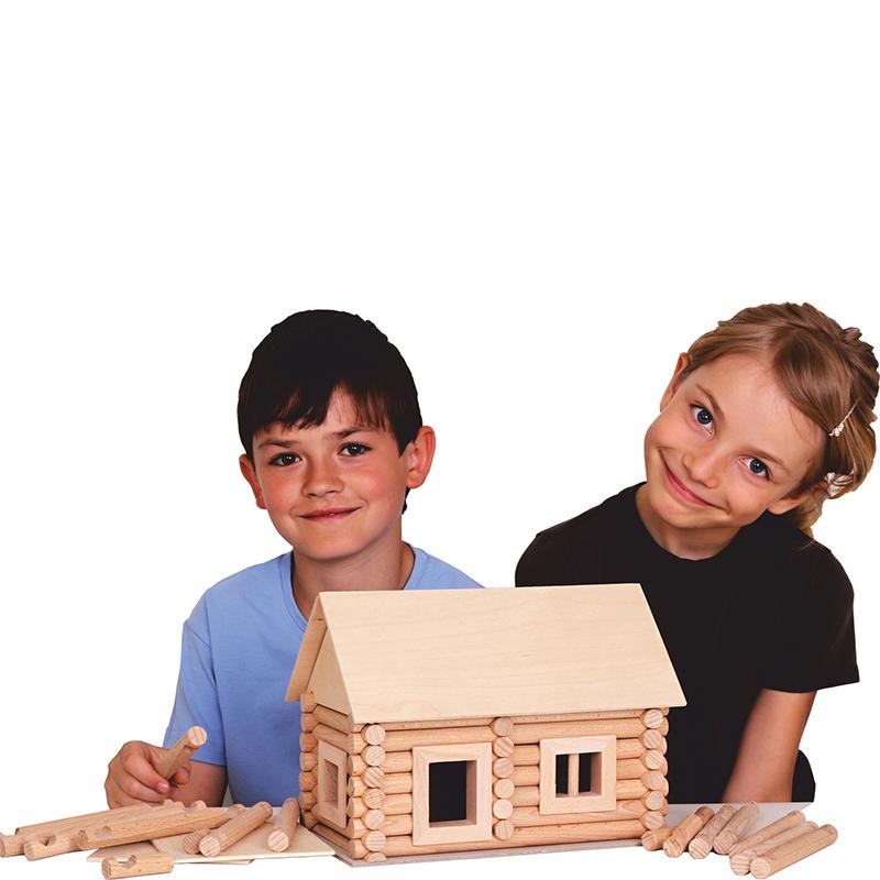 Set constructie arhitectura Vario, 72 piese din lemn, Walachia - Manute Creative