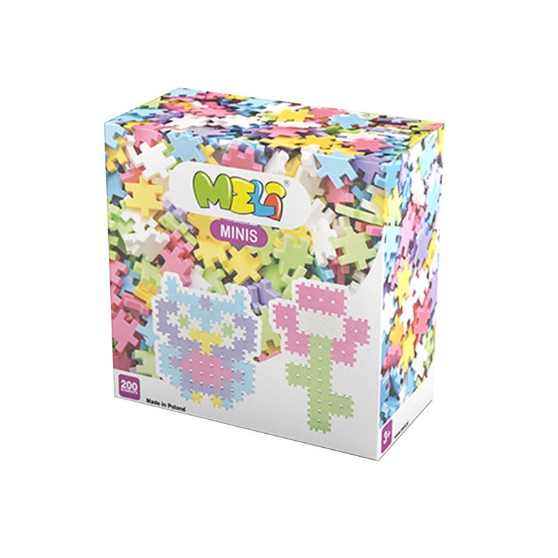 Set creativ de constructie, Minis Pastel 200 piese, Meli - Manute Creative