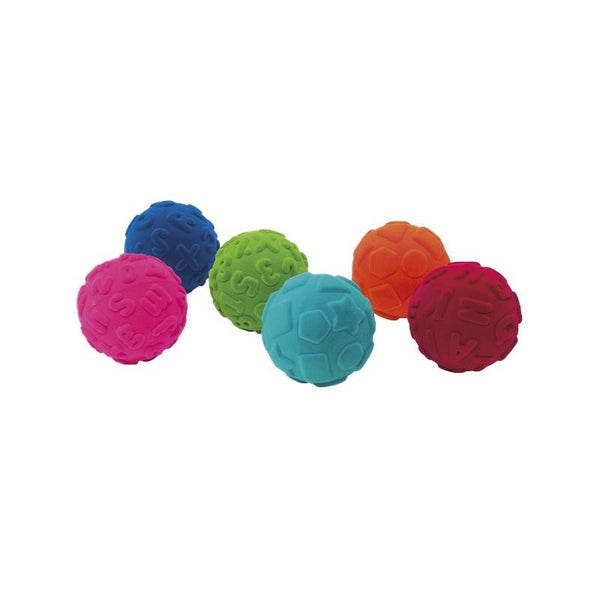 Set 6 mingiute colorate educative din cauciuc natural, Rubbabu - Manute Creative