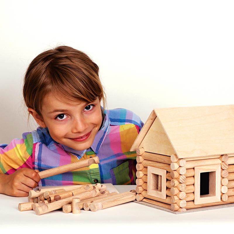 Set constructie arhitectura Vario, 72 piese din lemn, Walachia - Manute Creative