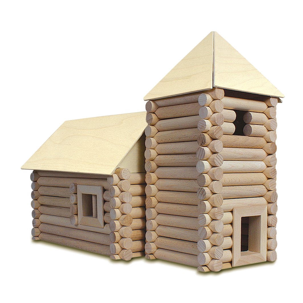 Set constructie arhitectura Vario XL, 184 piese din lemn, Walachia - Manute Creative