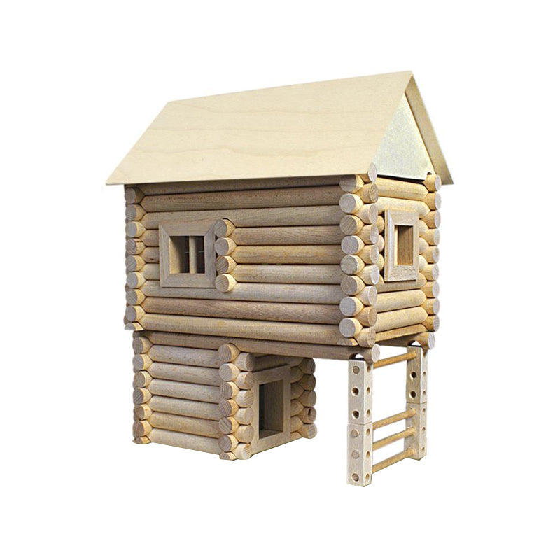 Set constructie arhitectura Vario XL, 184 piese din lemn, Walachia