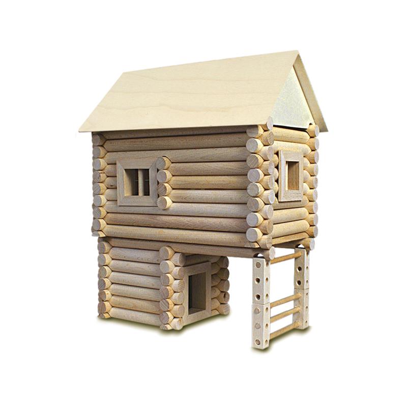 Set constructie arhitectura Vario XL, 184 piese din lemn, Walachia - Manute Creative