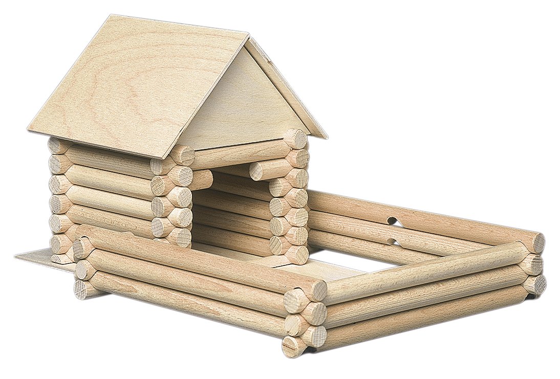 Set constructie arhitectura Vario XL, 184 piese din lemn, Walachia - Manute Creative