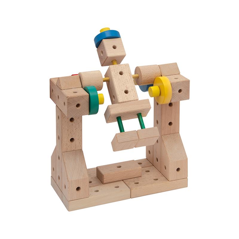 Set cuburi de constructie din lemn Maker 300, +3 ani, Matador