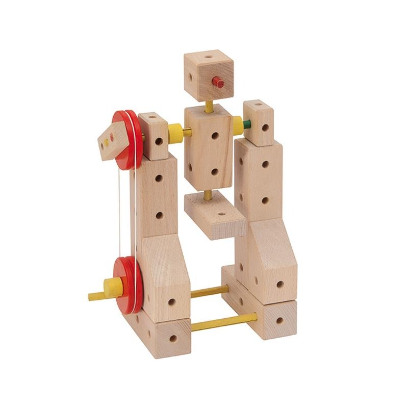 Set cuburi de constructie din lemn Maker 400, +3 ani, Matador