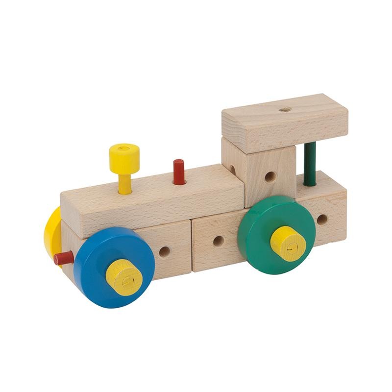Set cuburi de constructie din lemn Maker XL, +3 ani, Matador