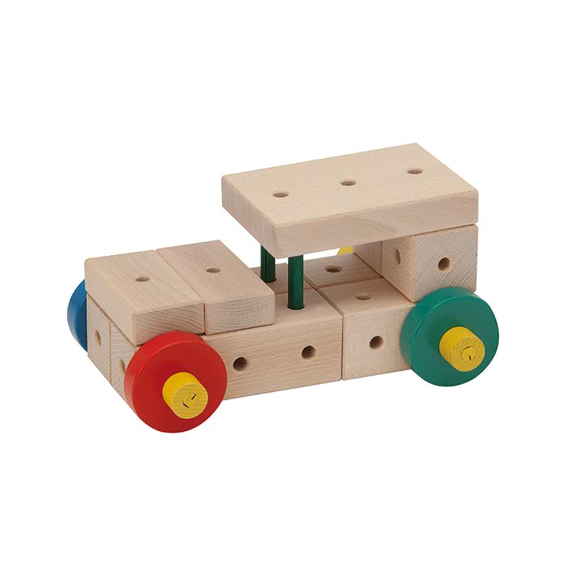 Set cuburi de constructie din lemn Maker XL, +3 ani, Matador