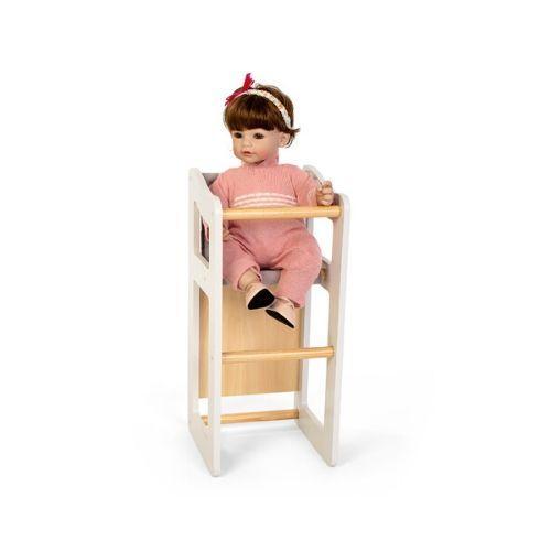 Scaun bebe pentru papusi, alb-natur, +3 ani, byAstrup - Manute Creative