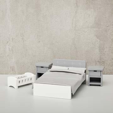 Mobilier casuta papusi din lemn, dormitor, +3 ani, byAstrup - Manute Creative