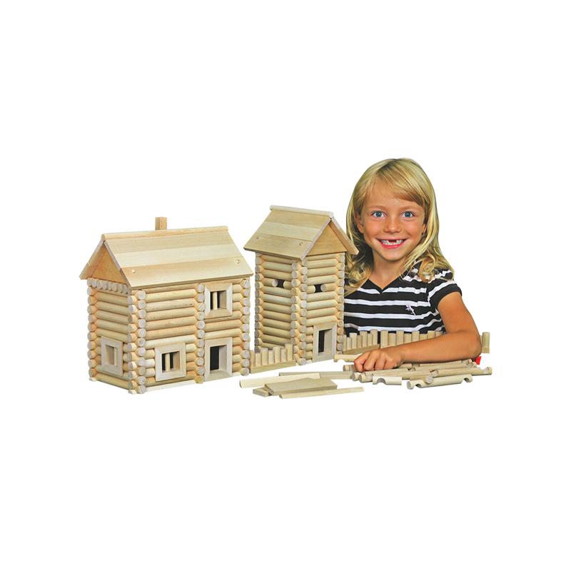 Set constructie arhitectura Vario Massive, 209 piese mari din lemn, Walachia - Manute Creative
