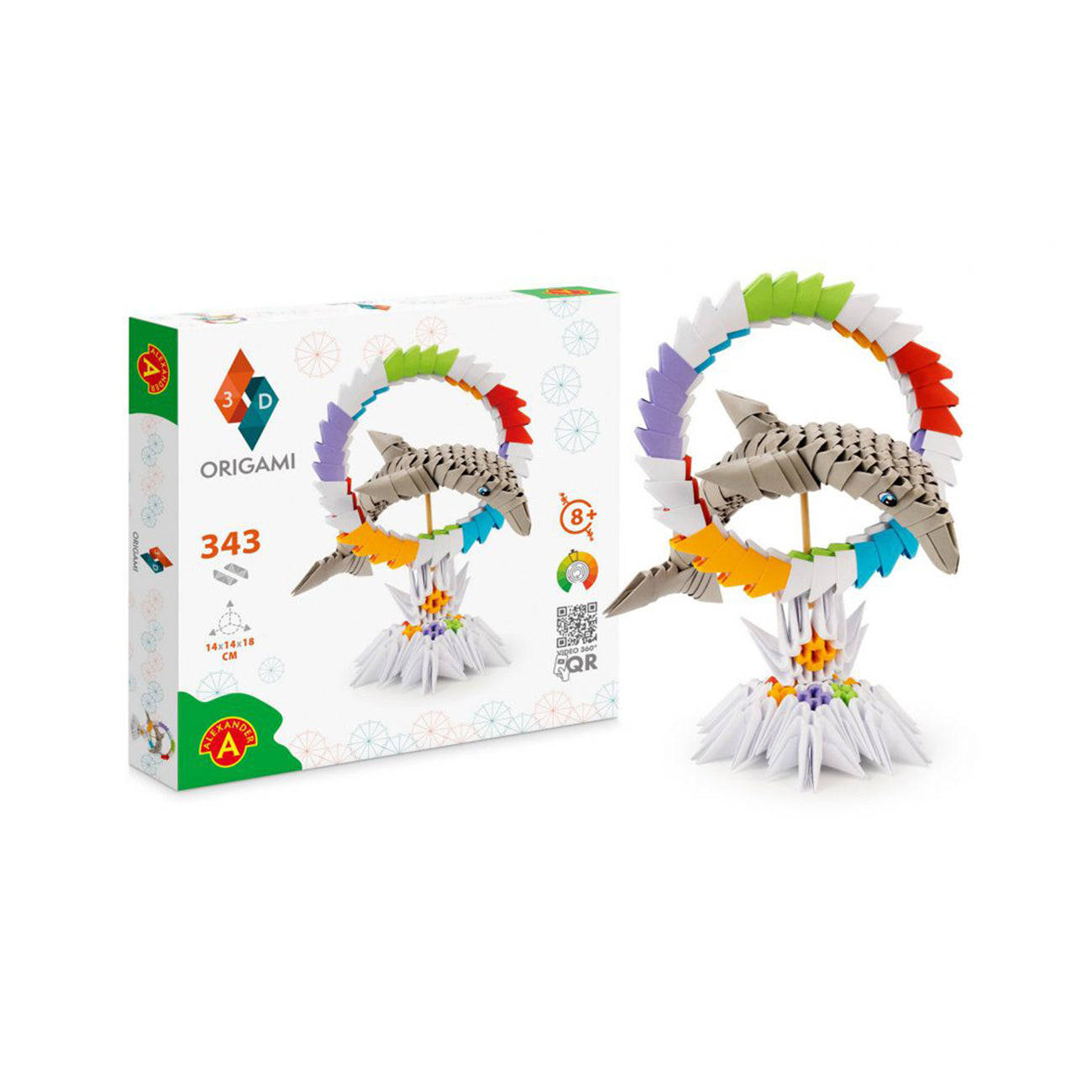 Kit Origami 3D Delfin +8 ani, Alexander Games