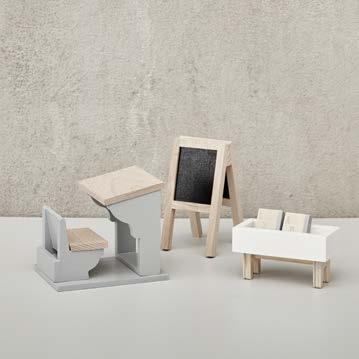 Mobilier casuta papusi din lemn, sala de clasa, +3 ani, byAstrup - Manute Creative