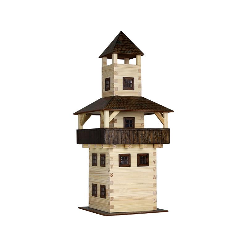 Set constructie arhitectura Turn, 276 piese din lemn, Walachia - Manute Creative