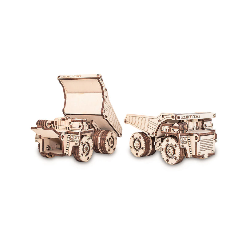 Set constructie cu mecanism Puzzle 3D BELAZ MINI din lemn 106 piese @ EWA